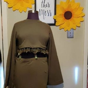 PUMA X Fenty Olive Kimono Sleeve Suspender Dress